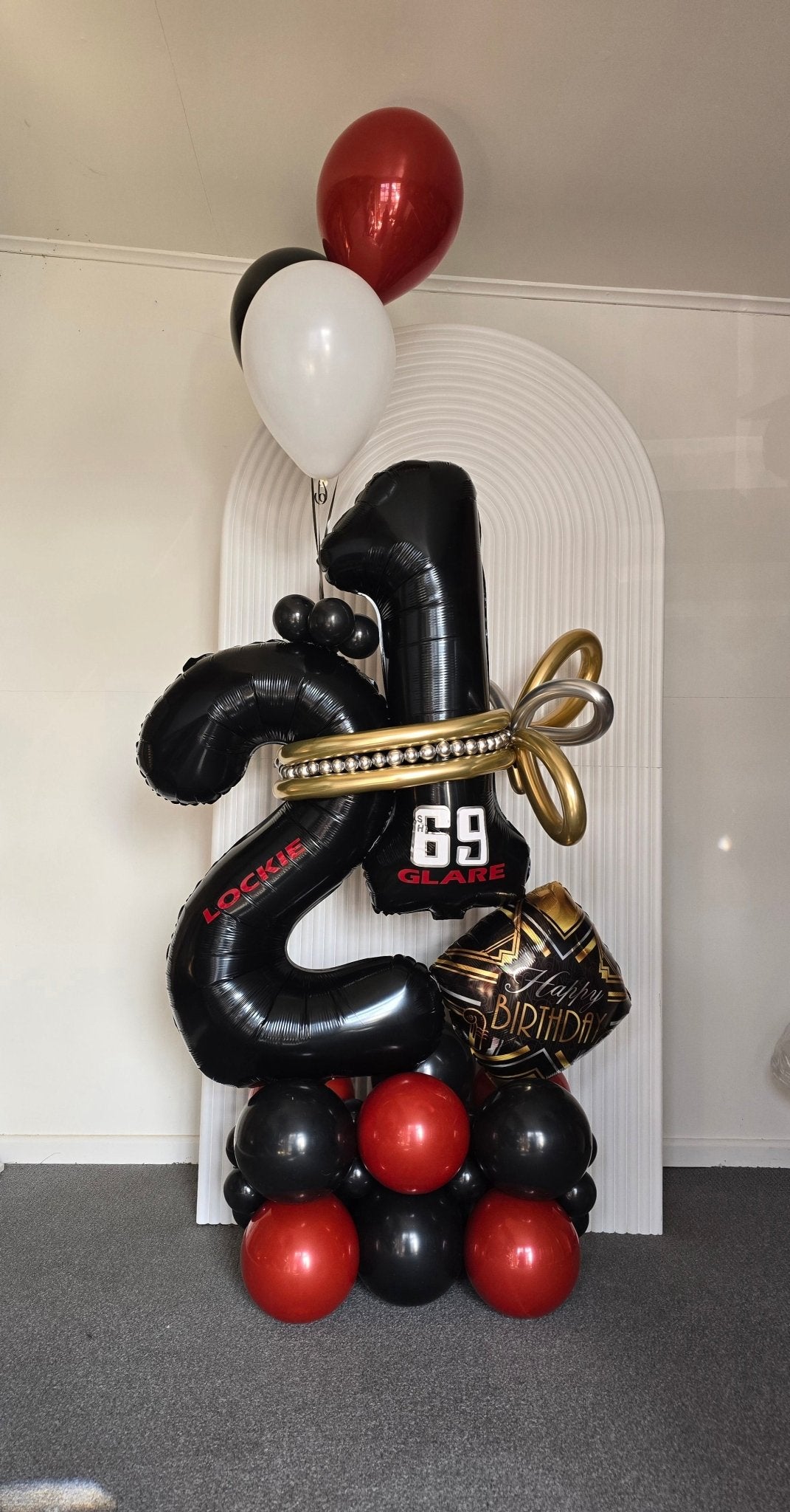 Marquee Style Balloon Numbers Personalised [Double Digit] - UpUpNAwayBalloons