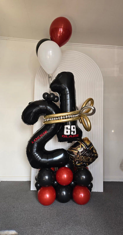 Marquee Style Balloon Numbers Personalised [Double Digit] - UpUpNAwayBalloons
