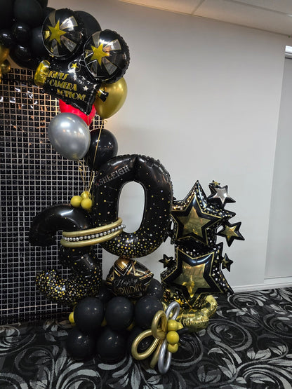 Marquee Style Balloon Numbers Personalised [Double Digit] - UpUpNAwayBalloons