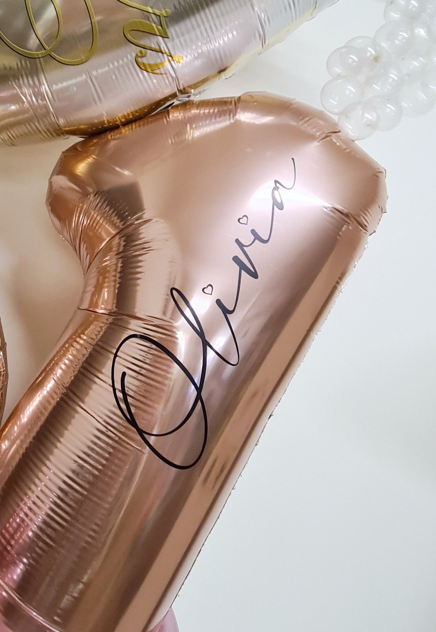 Marquee style Helium Personalised Numbers by UpUpNAwayBalloons