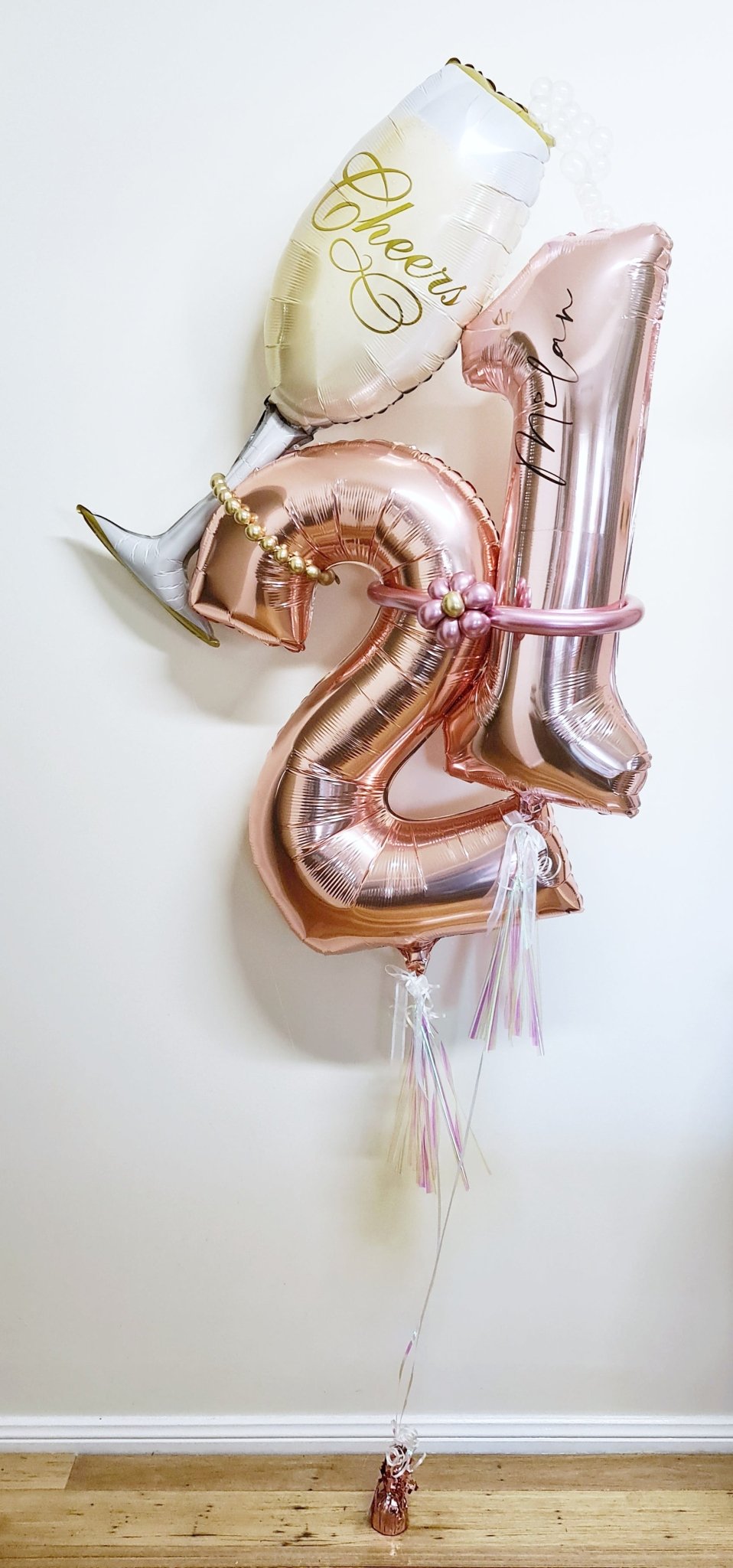 Marquee style Helium Personalised Numbers by UpUpNAwayBalloons