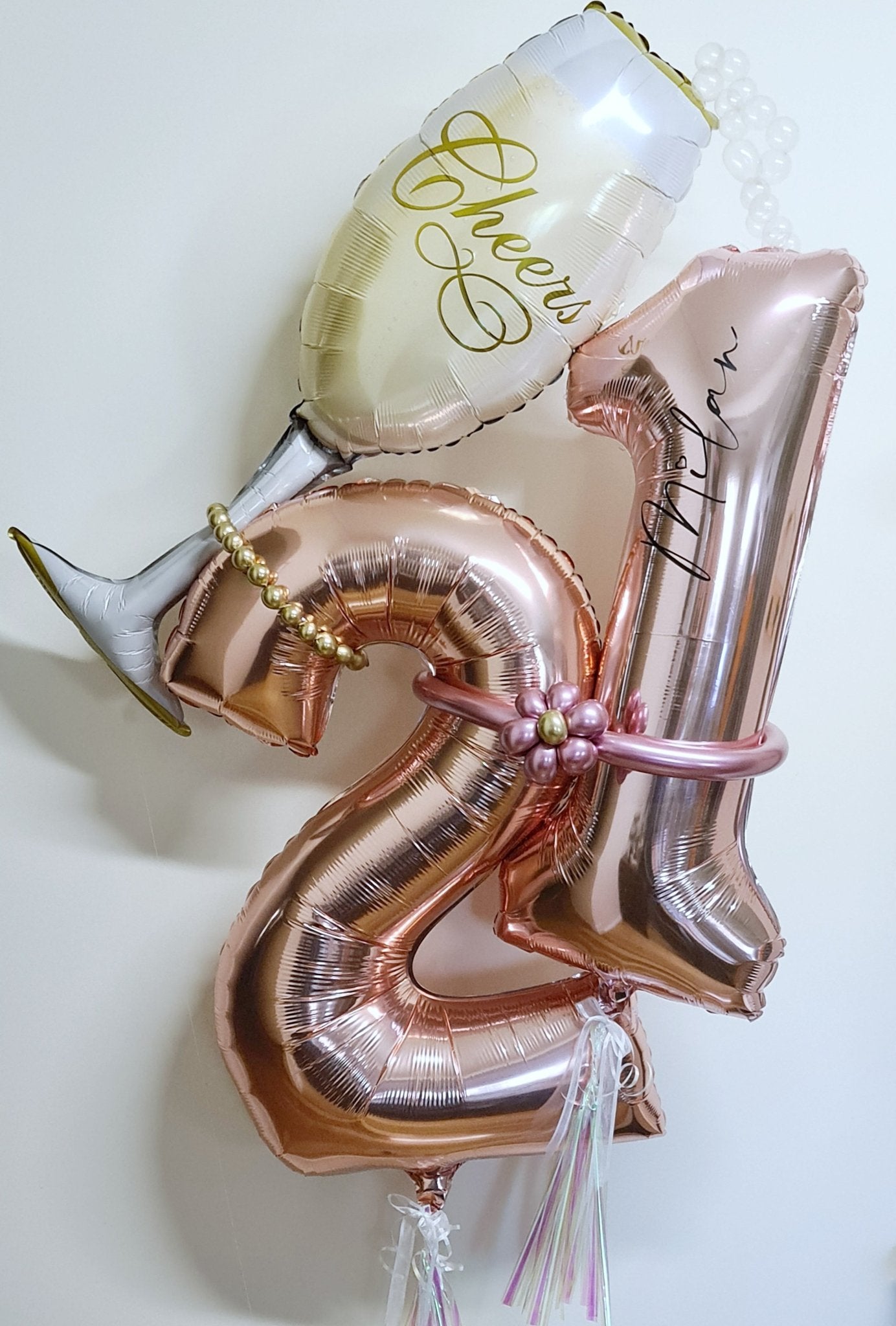 Marquee style Helium Personalised Numbers by UpUpNAwayBalloons