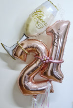 Load image into Gallery viewer, Marquee style Helium Personalised Numbers by UpUpNAwayBalloons

