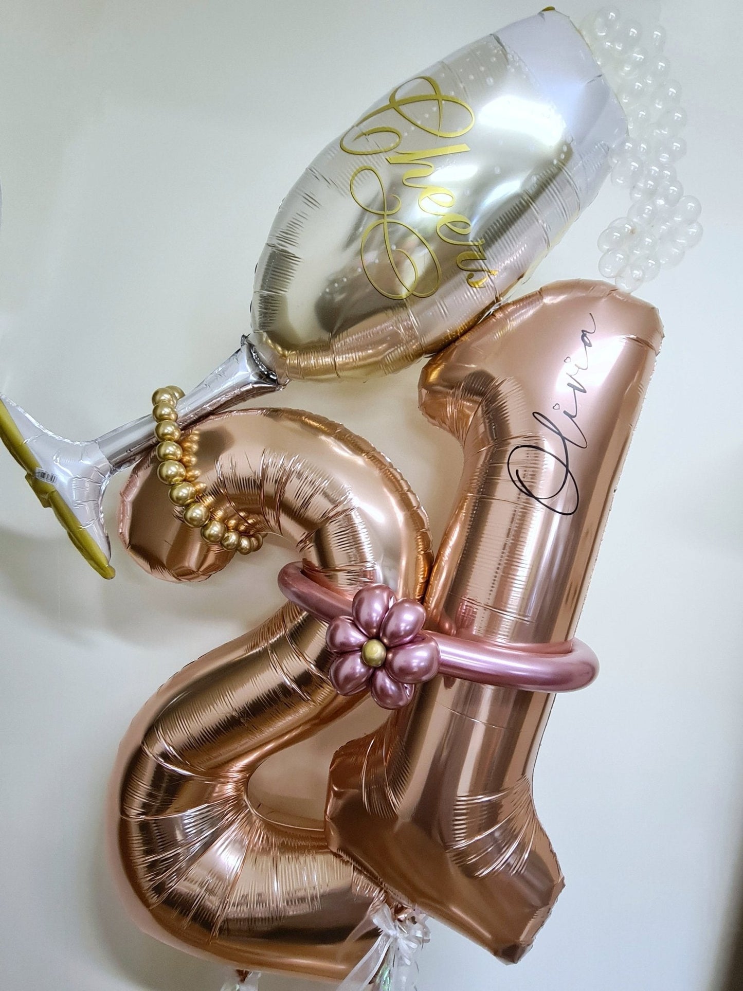 Marquee style Helium Personalised Numbers by UpUpNAwayBalloons