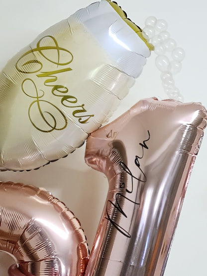 Marquee style Helium Personalised Numbers by UpUpNAwayBalloons