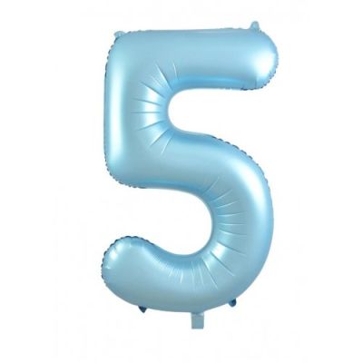 Matt Pastel Blue Numbers - UpUpNAwayBalloons