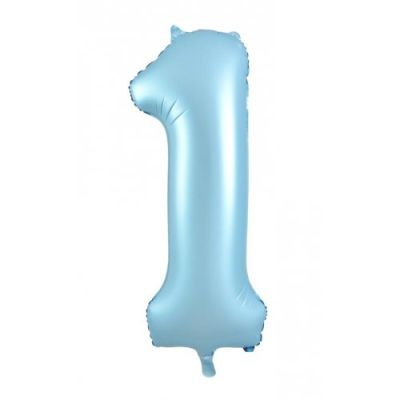 Matt Pastel Blue Numbers - UpUpNAwayBalloons