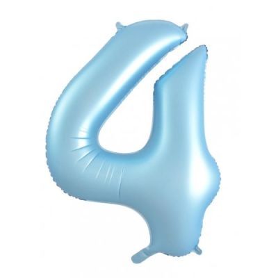 Matt Pastel Light Blue Numbers - UpUpNAwayBalloons