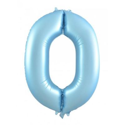 Matt Pastel Light Blue Numbers - UpUpNAwayBalloons