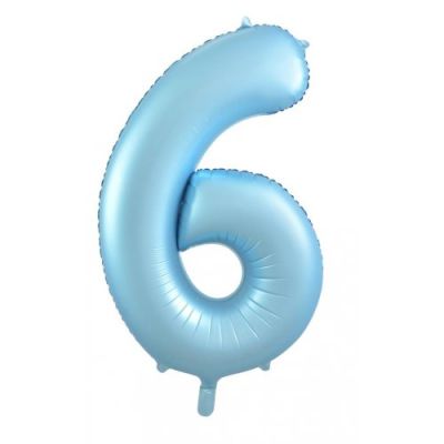 Matt Pastel Light Blue Numbers - UpUpNAwayBalloons