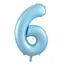 Load image into Gallery viewer, Matt Pastel Light Blue Numbers - UpUpNAwayBalloons
