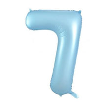 Load image into Gallery viewer, Matt Pastel Light Blue Numbers - UpUpNAwayBalloons
