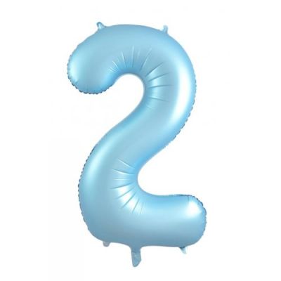 Matt Pastel Light Blue Numbers - UpUpNAwayBalloons