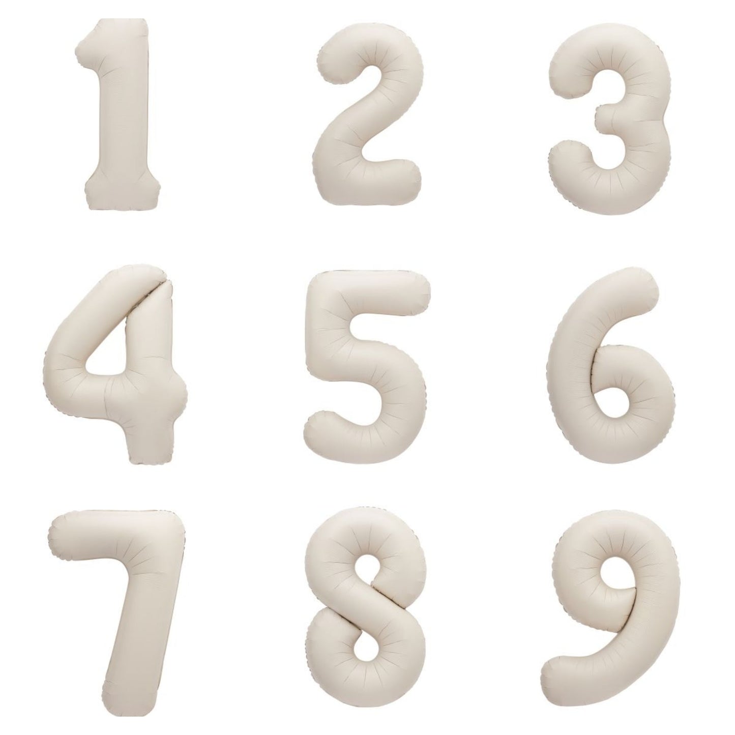 Matte Nude Numbers - UpUpNAwayBalloons