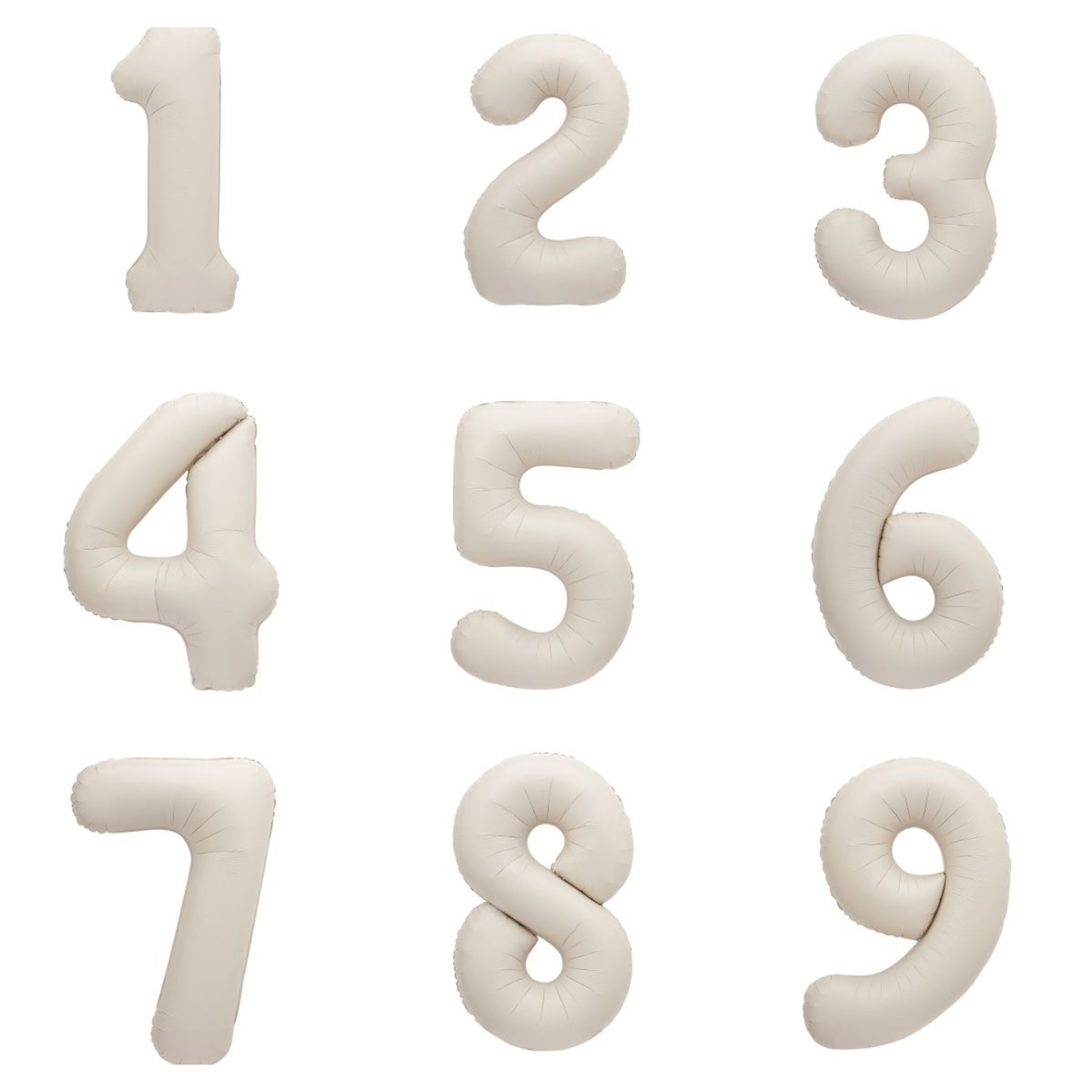 Matte Nude Numbers - UpUpNAwayBalloons