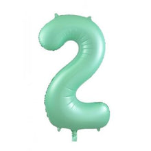 Load image into Gallery viewer, Matte Pastel Mint Green Numbers - UpUpNAwayBalloons
