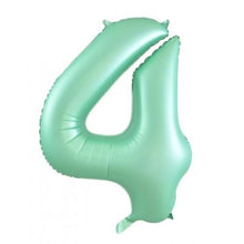 Load image into Gallery viewer, Matte Pastel Mint Green Numbers - UpUpNAwayBalloons
