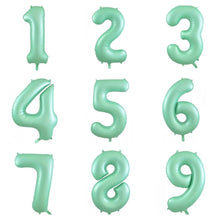Load image into Gallery viewer, Matte Pastel Mint Green Numbers - UpUpNAwayBalloons
