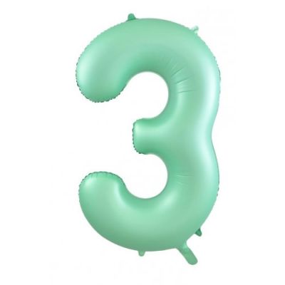Matte Pastel Mint Green Numbers - UpUpNAwayBalloons