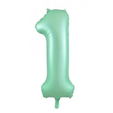Load image into Gallery viewer, Matte Pastel Mint Green Numbers - UpUpNAwayBalloons

