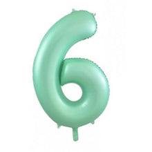 Load image into Gallery viewer, Matte Pastel Mint Green Numbers - UpUpNAwayBalloons
