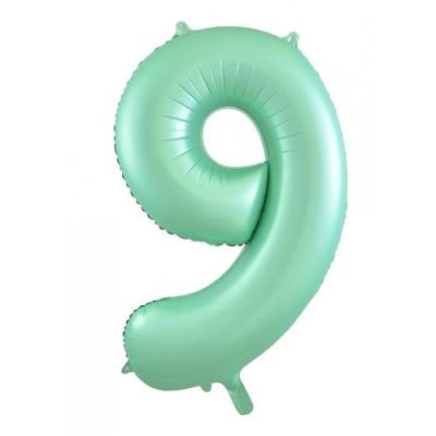 Matte Pastel Mint Green Numbers - UpUpNAwayBalloons