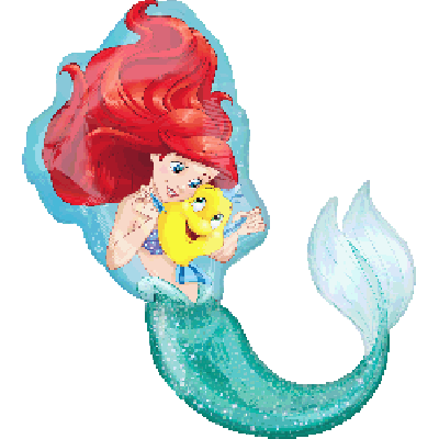 Mermaid Ariel Supershape - UpUpNAwayBalloons