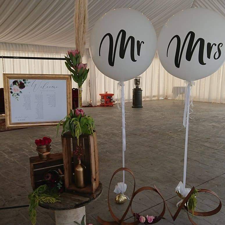 Mr & Mrs Balloons by UpUpNAwayBalloons