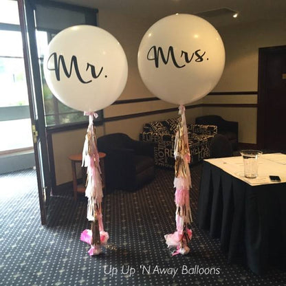 Mr & Mrs Balloons by UpUpNAwayBalloons