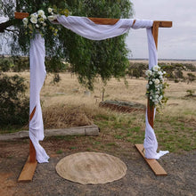 Load image into Gallery viewer, Natural Timber Wedding Arbour for Hire by UpUpNAwayBalloons
