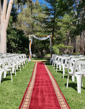 Load image into Gallery viewer, Natural Timber Wedding Arbour for Hire by UpUpNAwayBalloons
