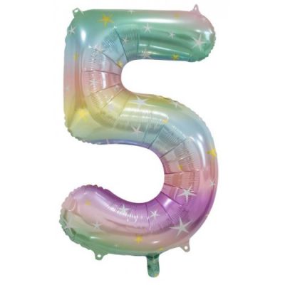 Pastel Rainbow Numbers by UpUpNAwayBalloons