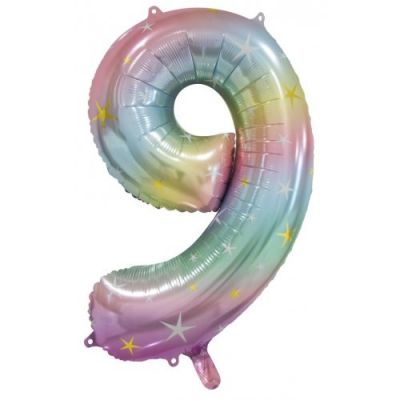 Pastel Rainbow Numbers by UpUpNAwayBalloons