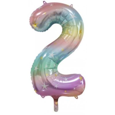 Pastel Rainbow Numbers by UpUpNAwayBalloons