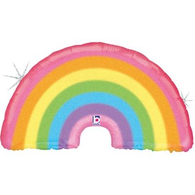 Pastel Rainbow Supershape - UpUpNAwayBalloons