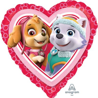 Paw Patrol Love Heart 45cm Foil Balloon - UpUpNAwayBalloons