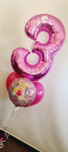 Load image into Gallery viewer, Personalised Balloon Numbers &amp; foil [Single Digit] Bouquet - UpUpNAwayBalloons
