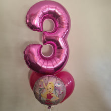 Load image into Gallery viewer, Personalised Balloon Numbers &amp; foil [Single Digit] Bouquet - UpUpNAwayBalloons
