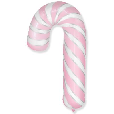 Pink Candy Cane Santa Sack Balloon - UpUpNAwayBalloons
