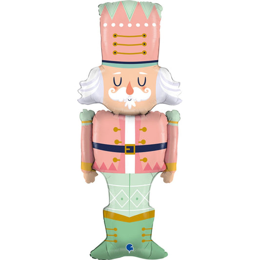 Pink Nutcracker Santa Sack Balloon - UpUpNAwayBalloons