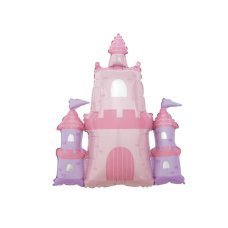 Pink Princess Castle Balloon - UpUpNAwayBalloons
