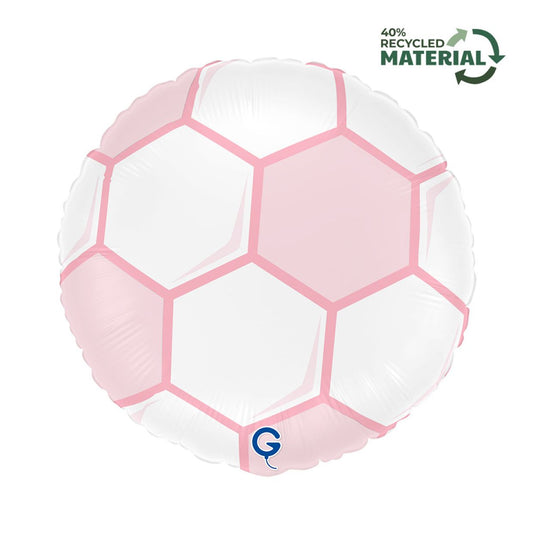 Pink Soccer Ball 45cm Balloon - UpUpNAwayBalloons