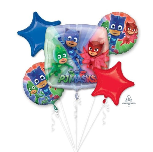 PJ Masks Birthday Helium Balloon Bouquet by UpUpNAwayBalloons