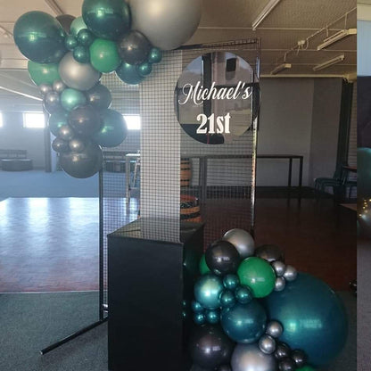 Plinths / Cake Tables for Hire (7 choices) (not available to hire without a backdrop and organic garlands) by UpUpNAwayBalloons