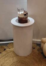 Load image into Gallery viewer, Plinths / Cake Tables for Hire (7 choices) (not available to hire without a backdrop and organic garlands) - UpUpNAwayBalloons
