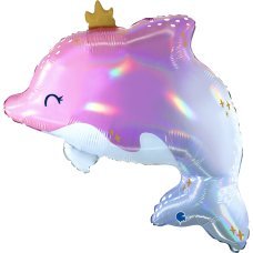 Rainbow Holographic Dolphin - UpUpNAwayBalloons