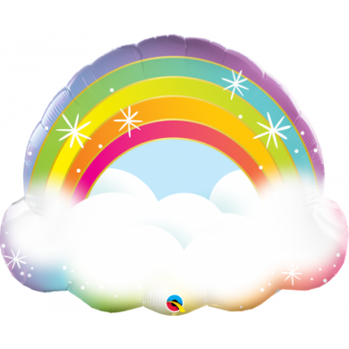 Rainbow with clouds - UpUpNAwayBalloons