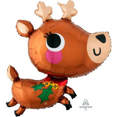 Santa Sack Balloon Reindeer - UpUpNAwayBalloons