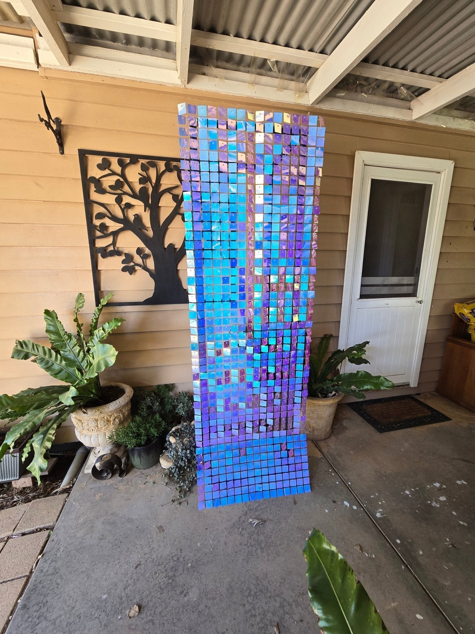 Shimmer Wall Backdrop for Hire (12 panels) - 4 colours to choose from - Only available when ordering Balloon Garlands also - UpUpNAwayBalloons