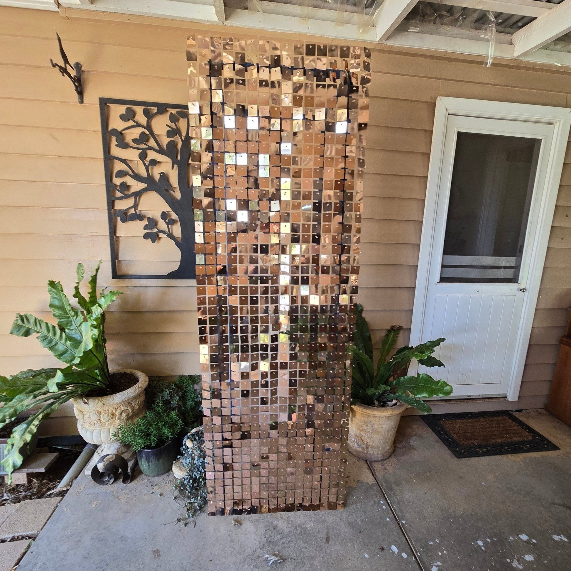 Shimmer Wall Backdrop for Hire (12 panels) - 4 colours to choose from - Only available when ordering Balloon Garlands also - UpUpNAwayBalloons